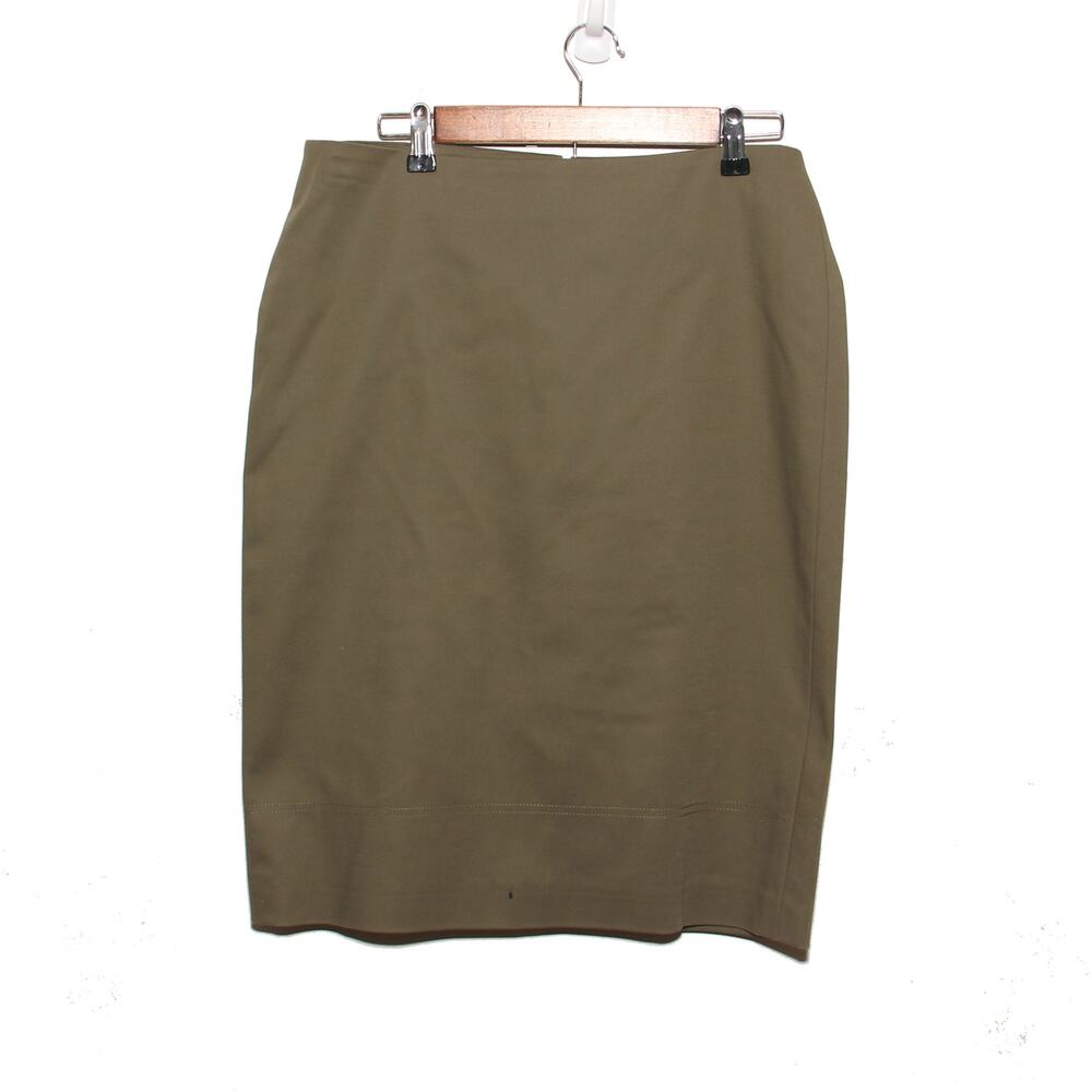 Doncaster Pencil Skirt Size 10 Cotton Spandex Blend Green